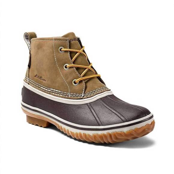NEW EDDIE BAUER women's hunt pac waterproof mid boots in brown tan